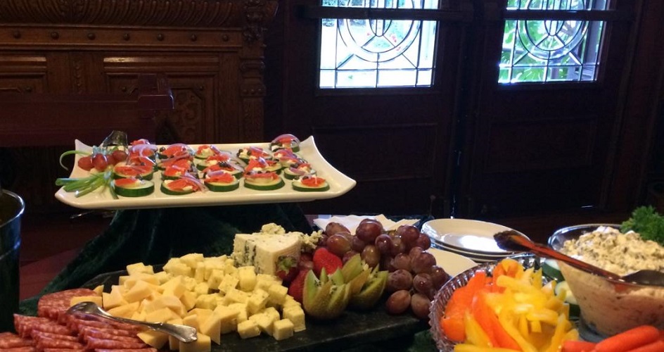 Breakfast spread at our Napa Valley lodging, Churchill Manor