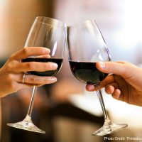 Enjoy a glass of red wine at Bell Wine Cellars